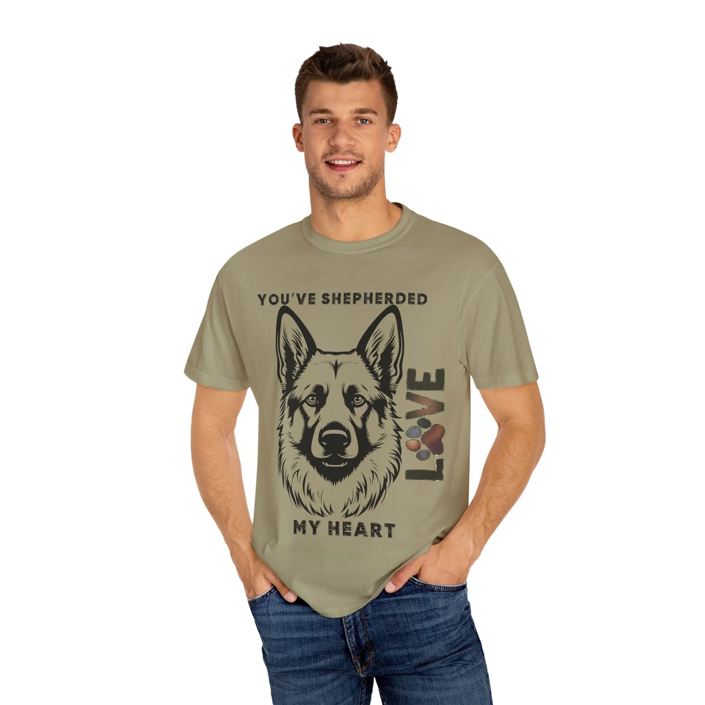 Shepherd Dog Love T-Shirt, Unisex Gift for Dog Lovers, Pet Adoption Support, Heartwarming Canine Apparel, Casual Everyday Wear