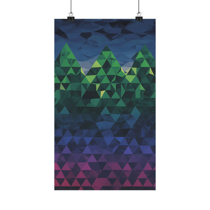 Abstract Mountain Matte Vertical Poster 2025 - Iron Phoenix GHG