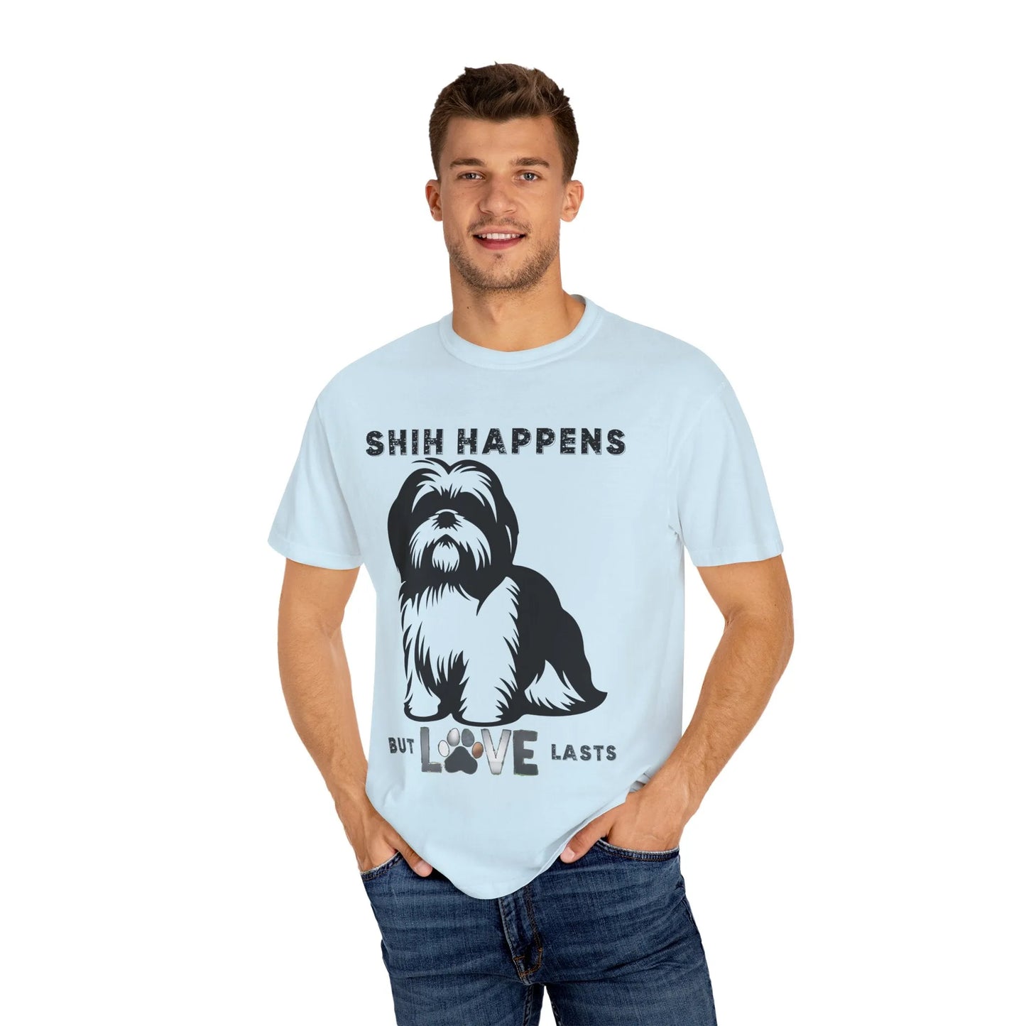 Shin Happens Dog Lover T-Shirt, Pet Owner Gift, Funny Dog Shirt, Unisex Tee, Animal Lover Apparel, Birthday Gift for Dog Moms