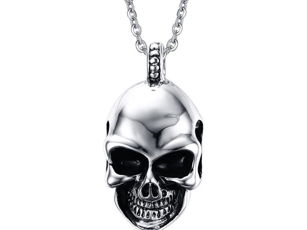 Titanium Steel Cool Skull Necklace