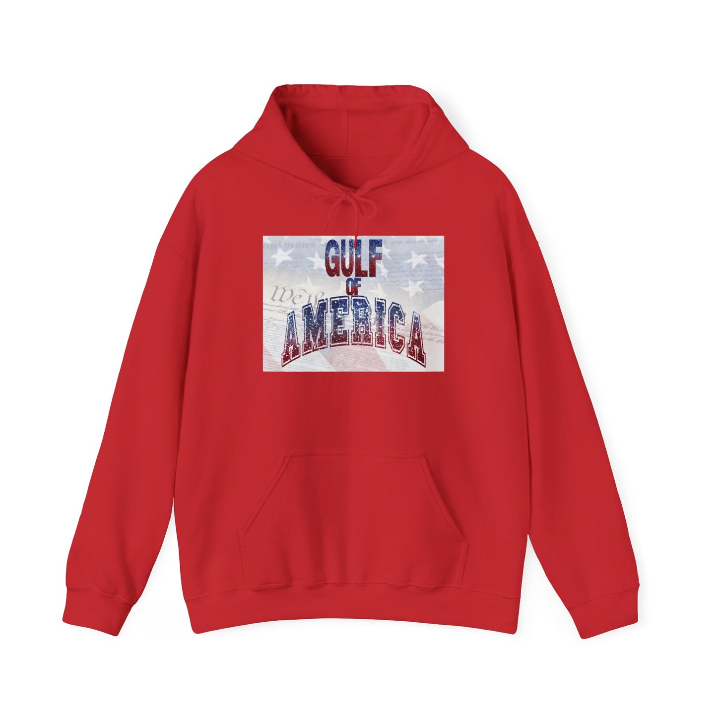 Gulf of America Hoodie, Unisex, Patriotic, Cozy Wear Red