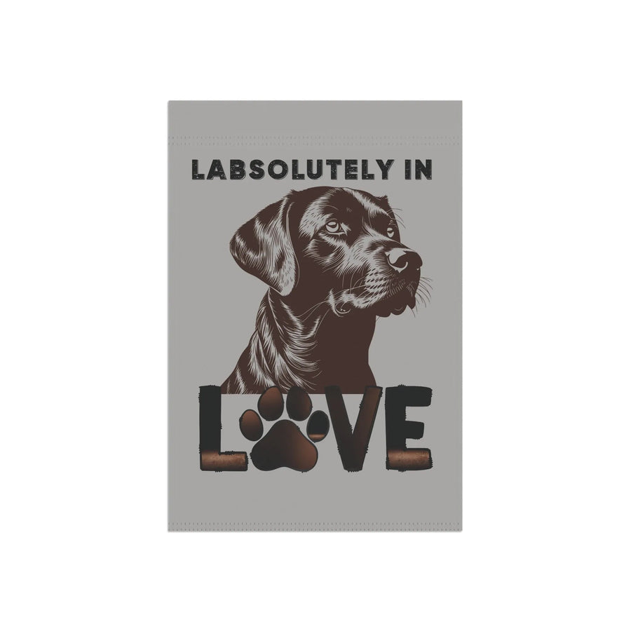 "LabsolUTELY in LOVE" Garden Banner - Labrador Retriever Dog Banner - Iron Phoenix GHG
