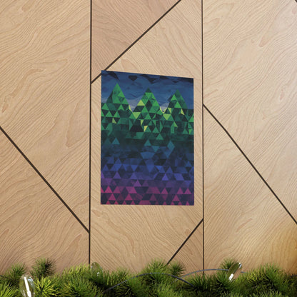 Abstract Mountain Matte Vertical Poster 2025 - Iron Phoenix GHG