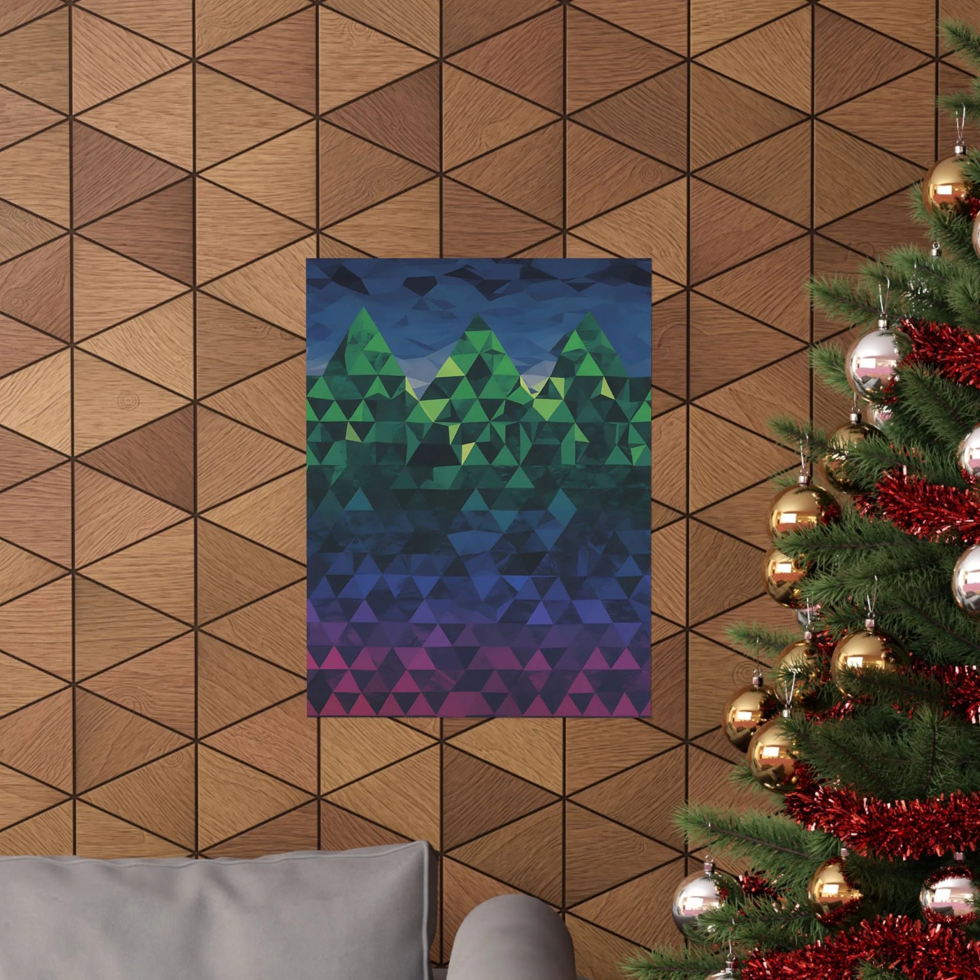 Abstract Mountain Matte Vertical Poster 2025 - Iron Phoenix GHG