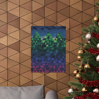 Abstract Mountain Matte Vertical Poster 2025 - Iron Phoenix GHG