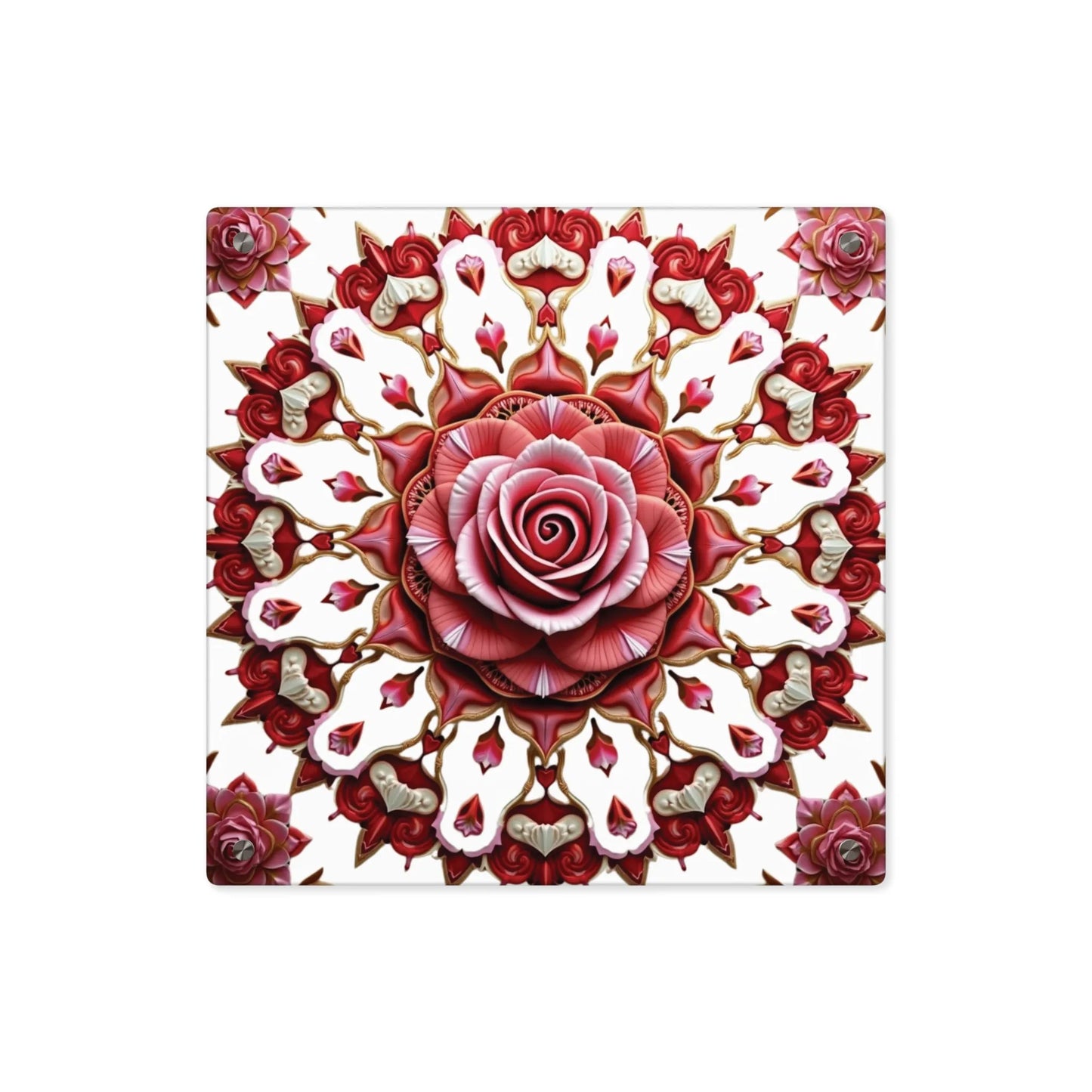 Elegant Rose Acrylic Wall Art Panels, Beautiful Home Décor, Wall Decoration, Art for Living Room, Unique Gift Ideas, Floral Design