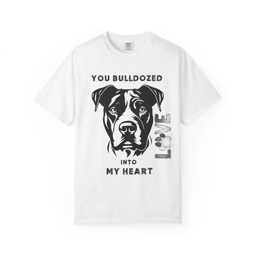 Bulldog Love Unisex T-Shirt: Eco-Friendly Comfort for Gamer Dog Enthusiasts