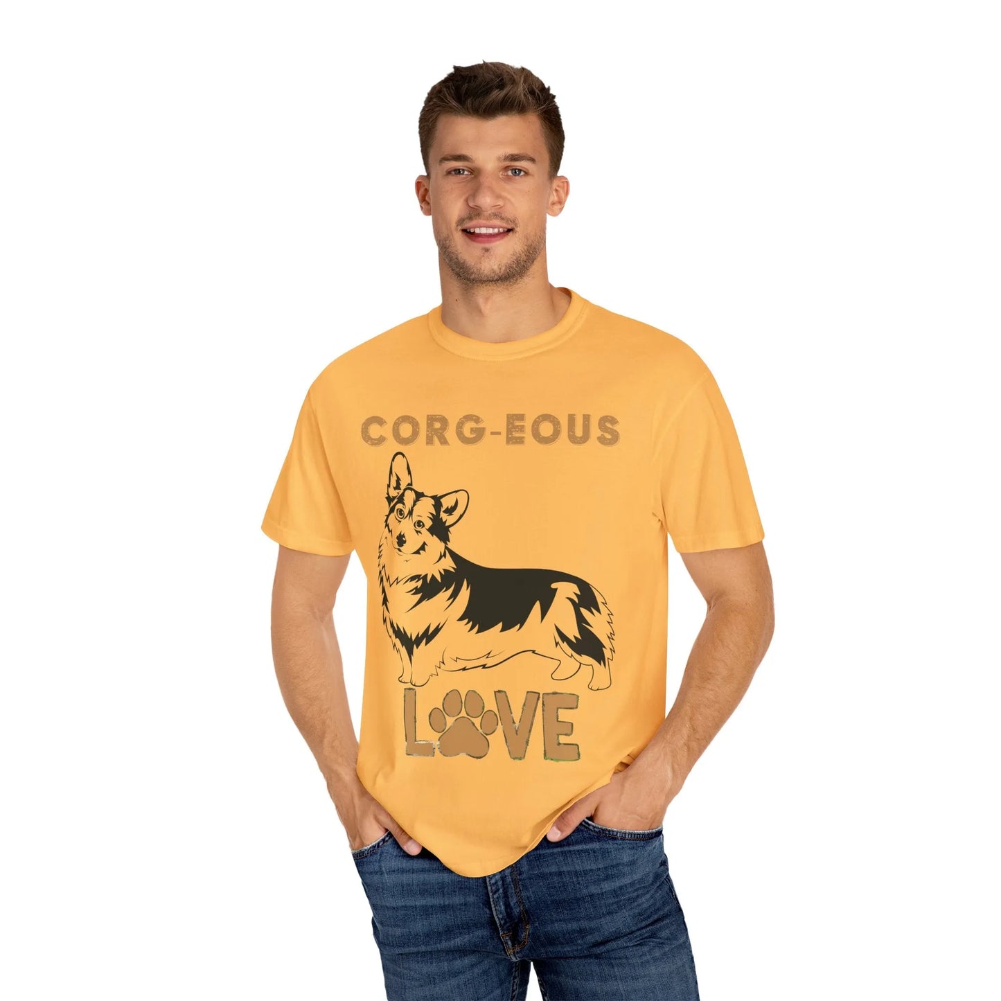 Corg-Eous Love T-Shirt, Cute Dog Lover Gift, Pet Owner Apparel, Animal Lover Tee, Perfect for Birthdays, Everyday Wear