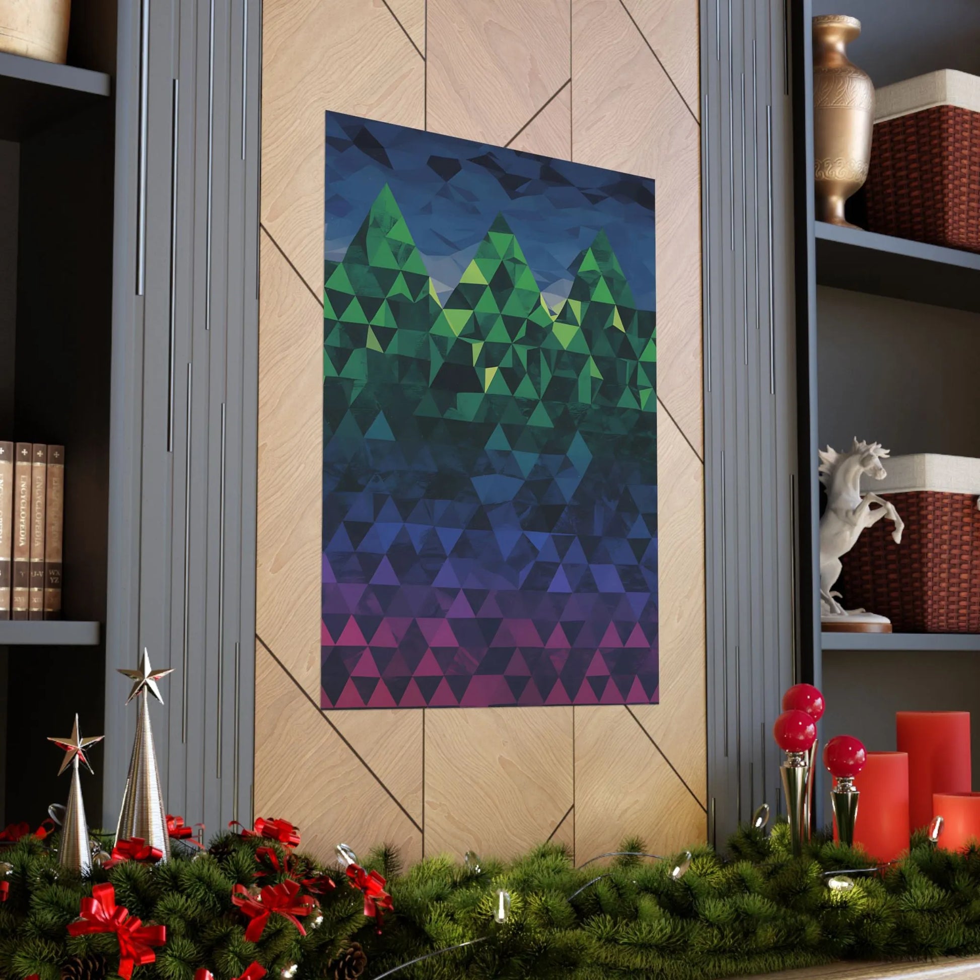 Abstract Mountain Matte Vertical Poster 2025 - Iron Phoenix GHG