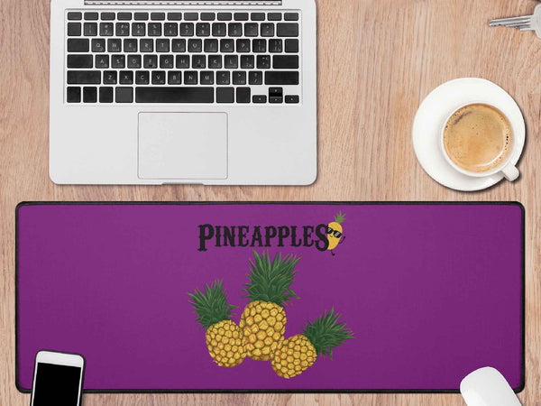 Purple Pineapple XXL Deskmat – Water-Resistant, Non-Slip