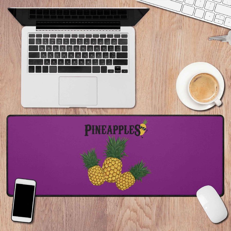 Purple Pineapple XXL Deskmat – Water-Resistant, Non-Slip