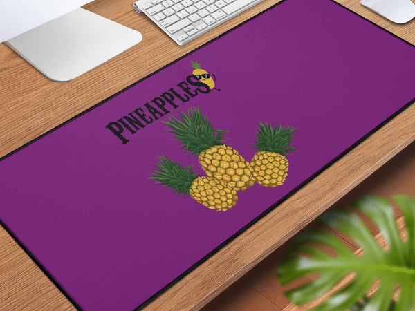 Purple Pineapple XXL Deskmat – Water-Resistant, Non-Slip