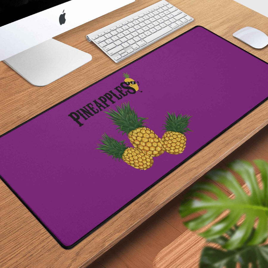 Purple Pineapple XXL Deskmat – Water-Resistant, Non-Slip