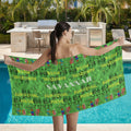 Personalized Green Survival Mode Towel - Cotton Blend - Image 1
