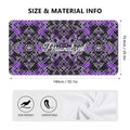 Personalized Purple Geometric Bath Towel – Soft Cotton Blend Comfort - Image 5