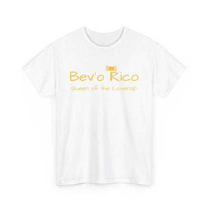 Bev'o Rico Heavy Cotton Tee - Queen of the Coverup, Casual T-Shirt, Gift for Her, Beachwear, Canton Collusion, Trendy Top