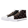 Mens Christmas Inspired Rubber High Top Canvas Shoes with Graffiti Style - Image 1