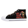 Mens Not Today Santa Canvas High Top Shoes with Rubber Outsole - Image 2