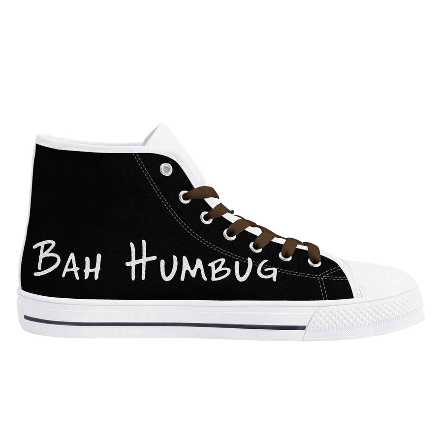 Mens Not Today Santa Canvas High Top Shoes with Rubber Outsole