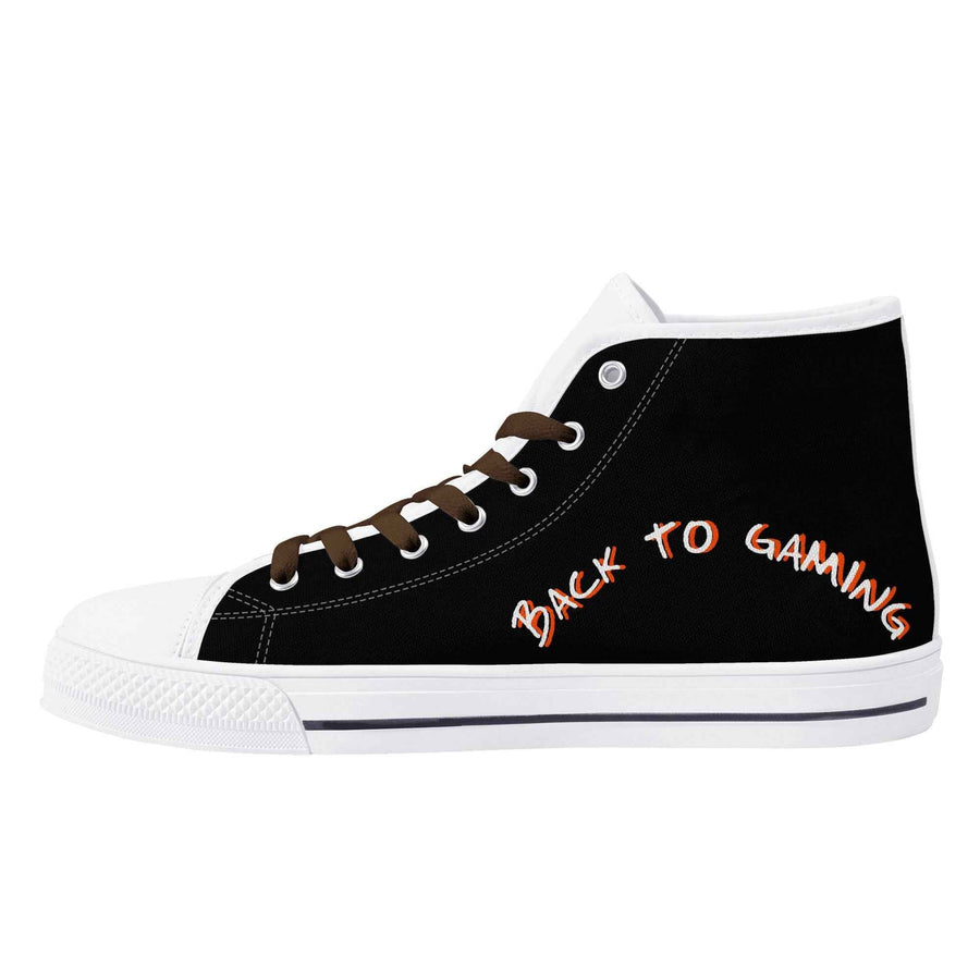 Mens Not Today Santa Canvas High Top Shoes with Rubber Outsole
