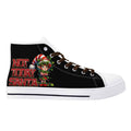 Mens Not Today Santa Canvas High Top Shoes with Rubber Outsole - Image 5
