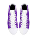 Womens Purple Snowflake High Top Canvas Shoes with Rubber Sole - Image 6