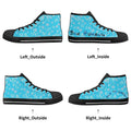 High Top Canvas Shoes with Blue Snowflake Design for Women - Image 6
