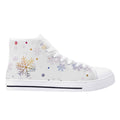 Elegant Womens Christmas Canvas High Top Sneakers with 2.4cm Heel - Image 5