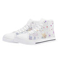 Elegant Womens Christmas Canvas High Top Sneakers with 2.4cm Heel - Image 1