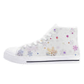 Elegant Womens Christmas Canvas High Top Sneakers with 2.4cm Heel - Image 2