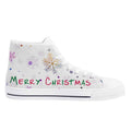 Elegant Womens Christmas Canvas High Top Sneakers with 2.4cm Heel - Image 3