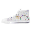 Elegant Womens Christmas Canvas High Top Sneakers with 2.4cm Heel - Image 4