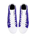 Blue Mens Snowflake Canvas High Top Shoes for Men - Image 6