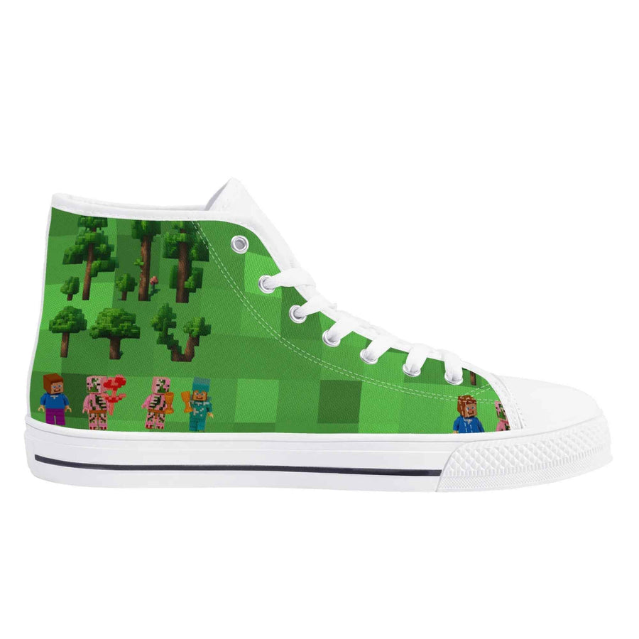 Survival Game Style Rubber High Top Canvas Shoes for Men and Women