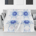 Flannel Blanket – Blue Snowflake Pattern, Cozy Breathable Warmth - Image 2