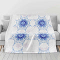 Flannel Blanket – Blue Snowflake Pattern, Cozy Breathable Warmth - Image 3