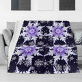 Snowflake Blanket – Midnight Blue & Purple Flannel, Cozy Warmth - Image 2