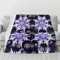 Snowflake Blanket – Midnight Blue & Purple Flannel, Cozy Warmth - Image 3