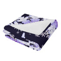 Snowflake Blanket – Midnight Blue & Purple Flannel, Cozy Warmth - Image 5