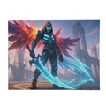 Gaming Blanket – Winged Cyber Knight Flannel - Image 4