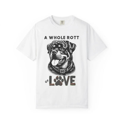 Rottweiler Love T-Shirt, Unisex Pet Lover Tee, Cute Dog Lover Gift, Dog Mom Shirt, Animal Adoption Awareness Clothing