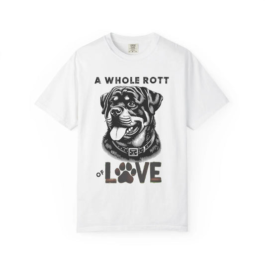 Rottweiler Love T-Shirt, Unisex Pet Lover Tee, Cute Dog Lover Gift, Dog Mom Shirt, Animal Adoption Awareness Clothing