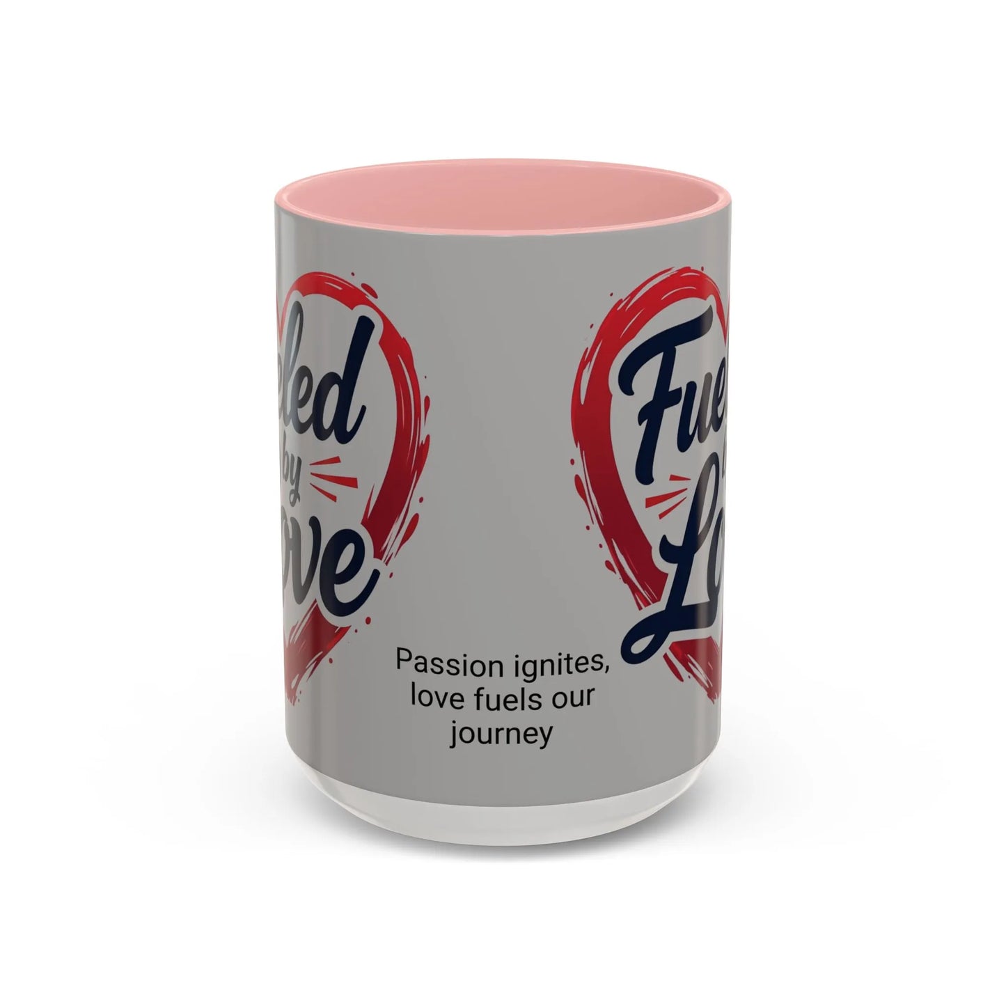 Fueled by Love Coffee Mug - Perfect for Gifts, Romantic Mug, Wedding Gift, Anniversary, Coffee Lovers, Heart Design