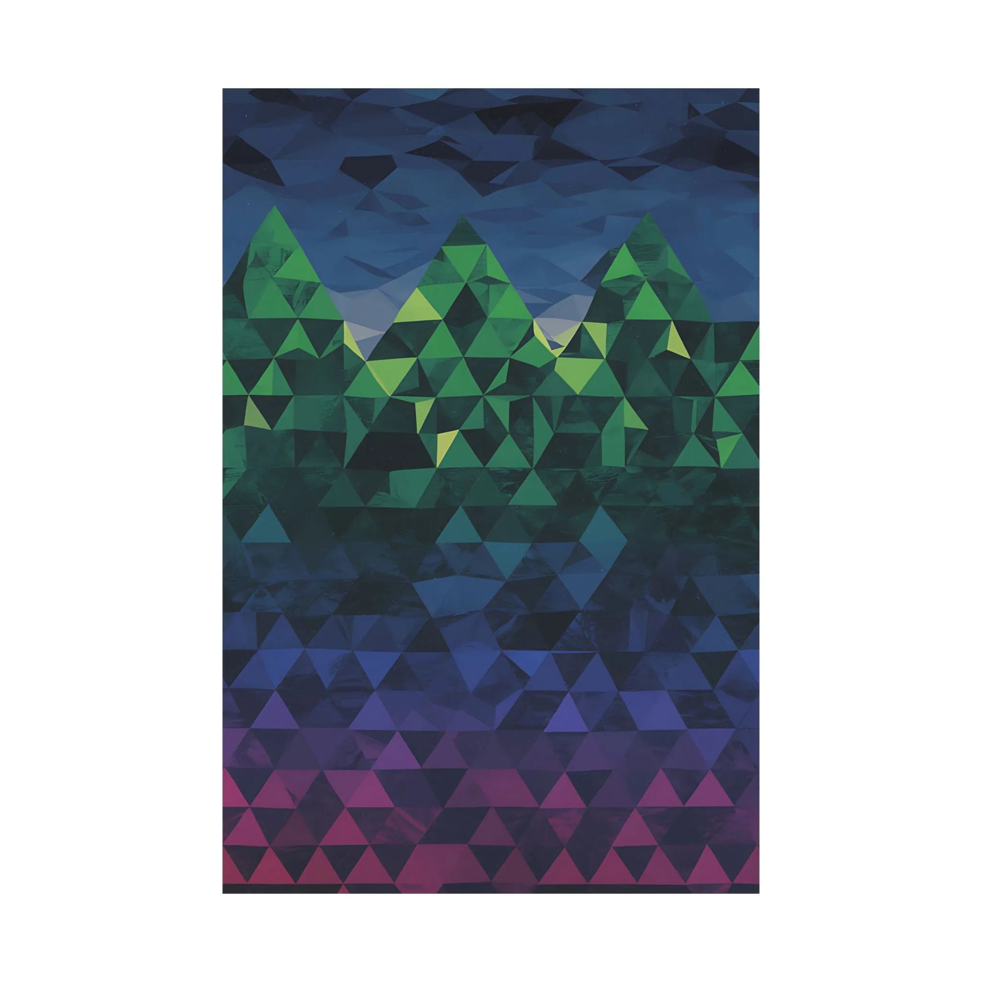 Abstract Mountain Matte Vertical Poster 2025 - Iron Phoenix GHG