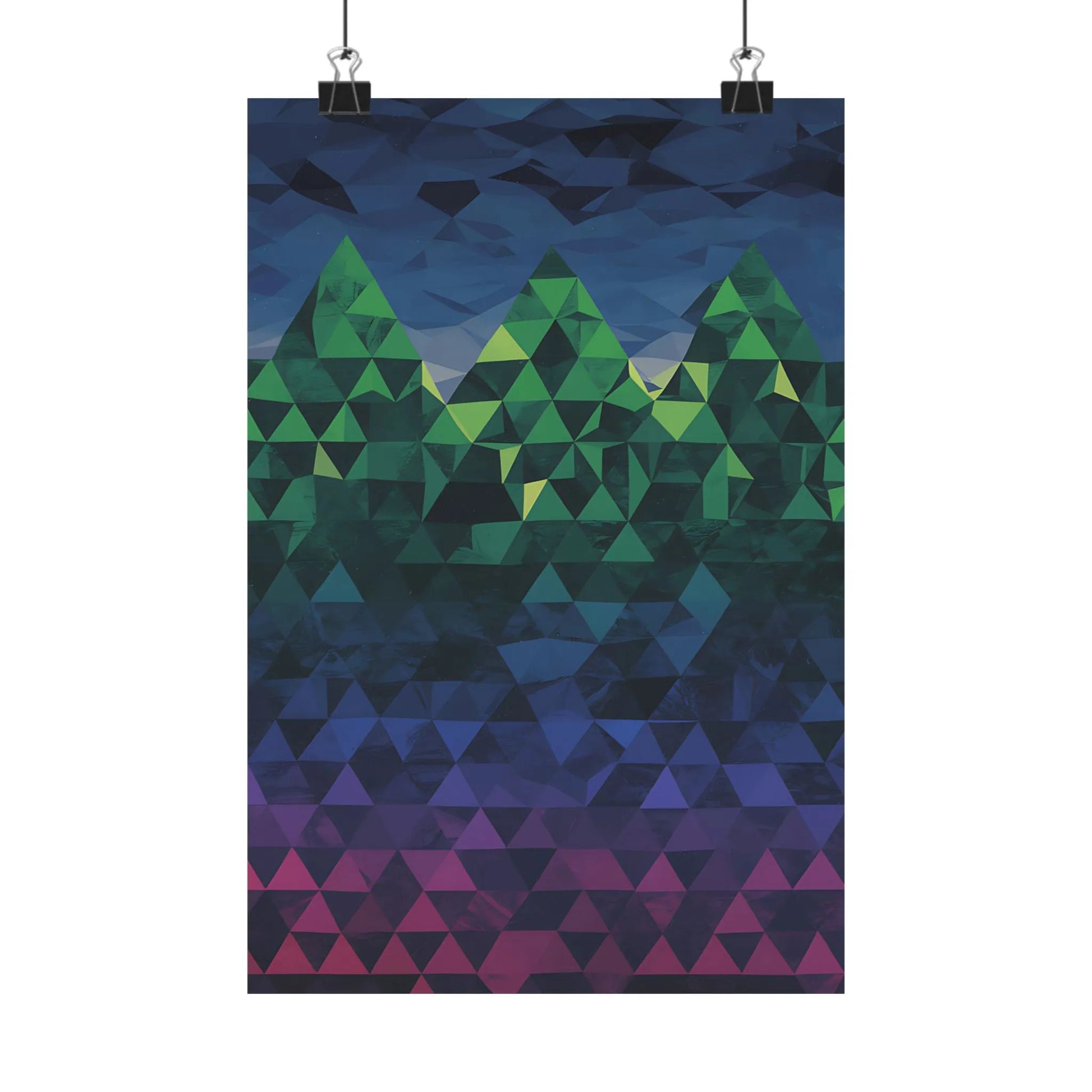 Abstract Mountain Matte Vertical Poster 2025 - Iron Phoenix GHG