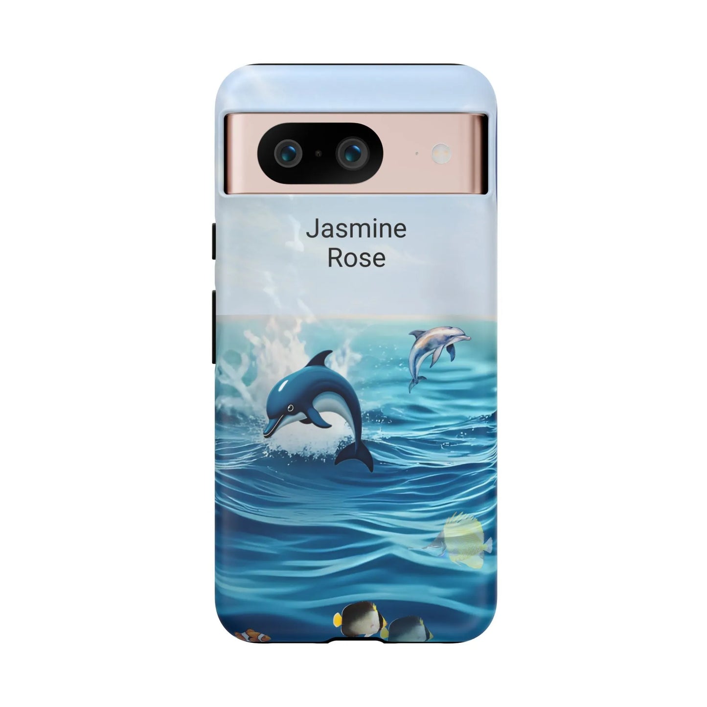 Personalized Phone Case with Dolphin Design, Ocean Vibes, Customizable Gift, Beach Lover Accessory, Ideal for Birthdays, Summer