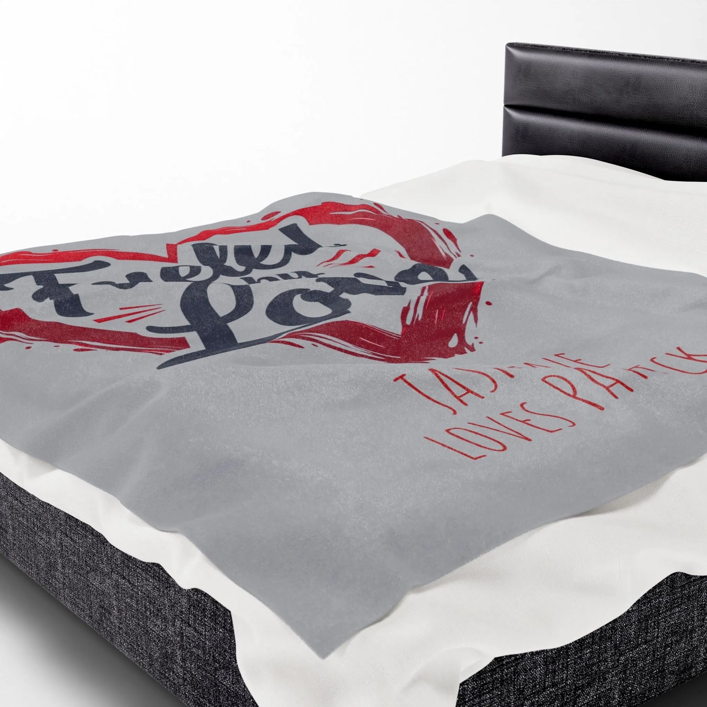 Personalized Velveteen Plush Blanket - 'Fueled by Love' | Gift for Couples, Anniversary Decor, Cozy Home, Valentine's Day