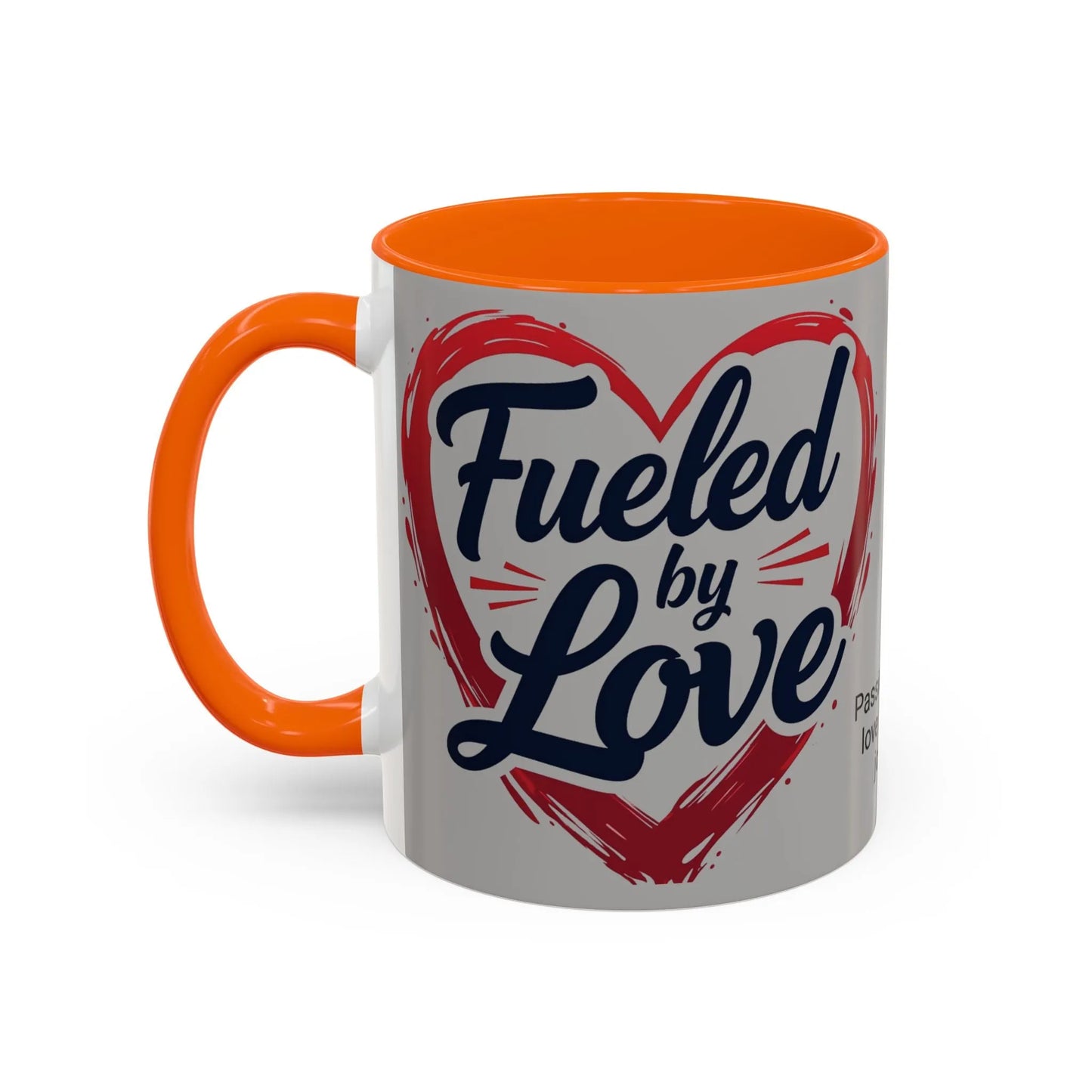 Fueled by Love Coffee Mug - Perfect for Gifts, Romantic Mug, Wedding Gift, Anniversary, Coffee Lovers, Heart Design