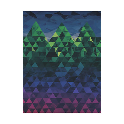 Abstract Mountain Matte Vertical Poster 2025 - Iron Phoenix GHG