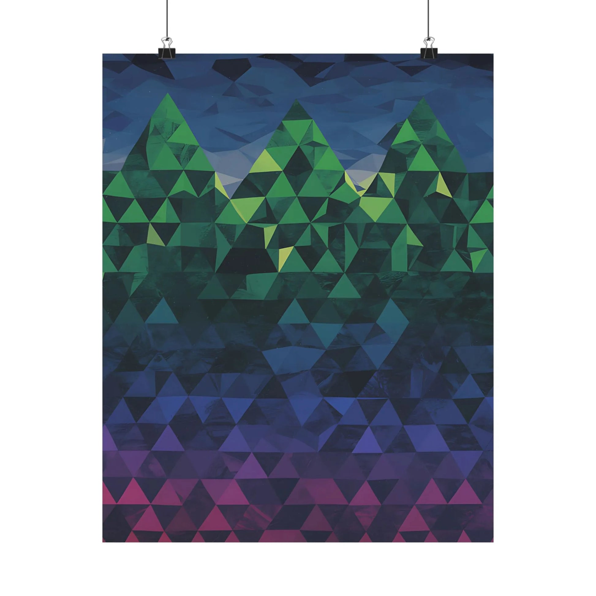 Abstract Mountain Matte Vertical Poster 2025 - Iron Phoenix GHG